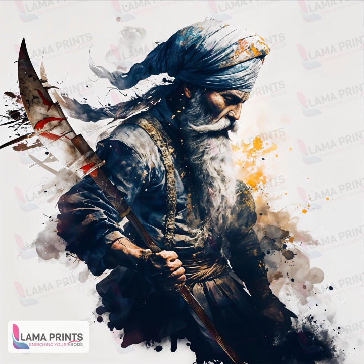 Baba Deep Singh Ji: Sikh Warrior Canvas Art