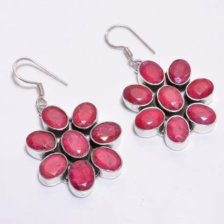 Earring ruby-with-925-Silver