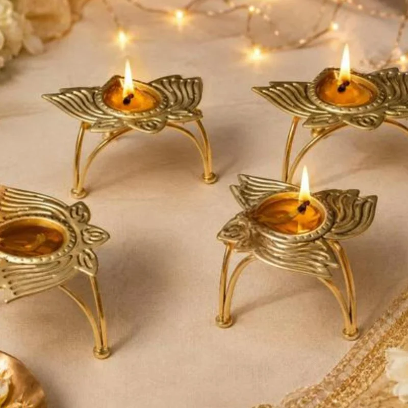 Premium set of 2 Kamal Diya Stand 2/4/6/8