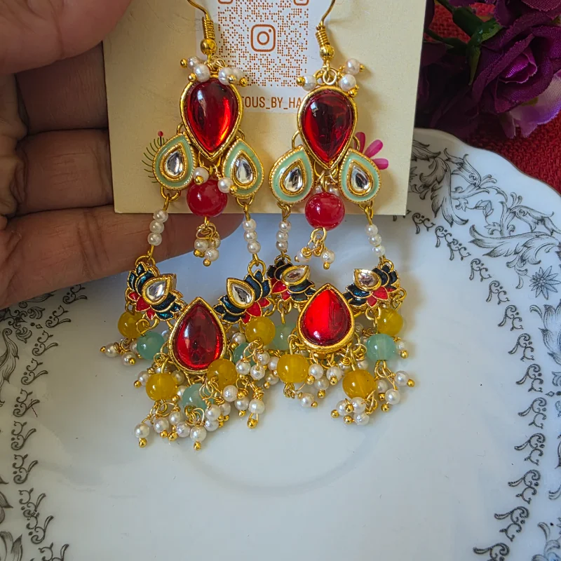 Indian Festival Dangle Earrings Ethnic Traditional Jhumka Multi