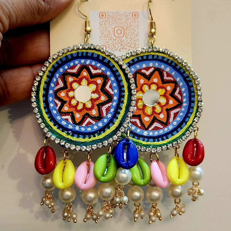 Indian Garba Navratri  Earrings Festival Ethnic Chandelier Traditional Jewellery (Copy)