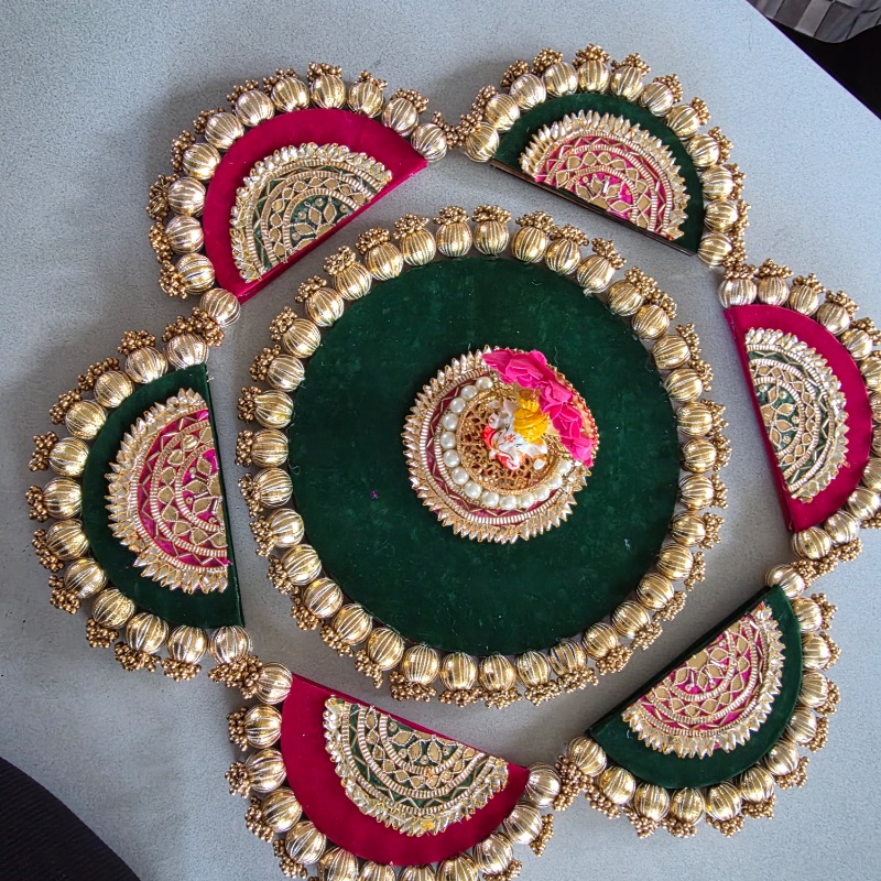 Rangoli with Ganesha idol