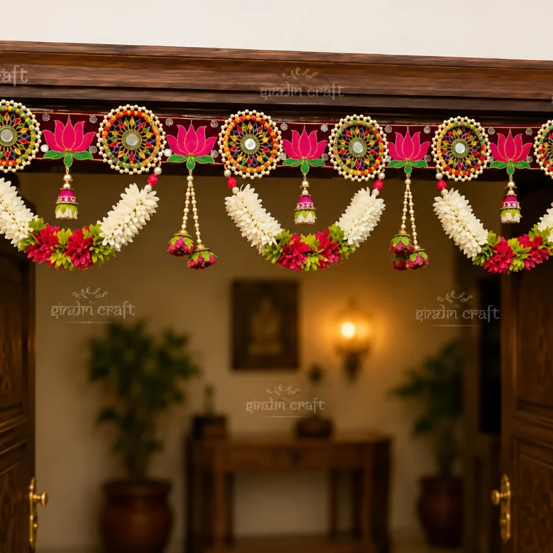 Sindri Craft Handcrafted Lotus Floral Toran