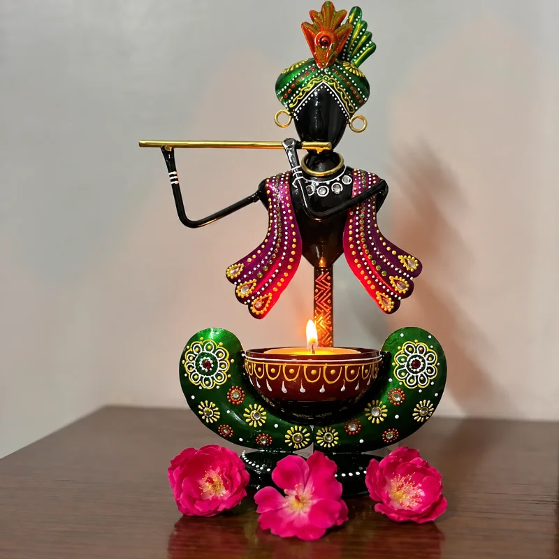 Krishna tlight candle holder