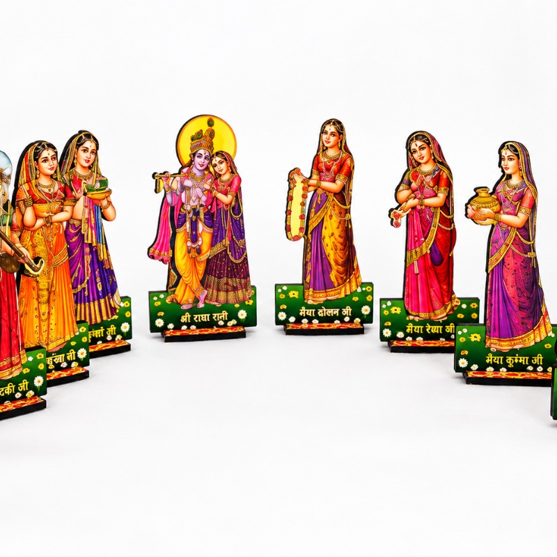 Ashtsakhi cut out with Radha Krishna