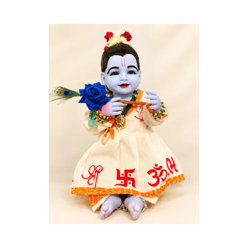 18 Inch Silicone Laddu Gopal with Poshak & Shringar